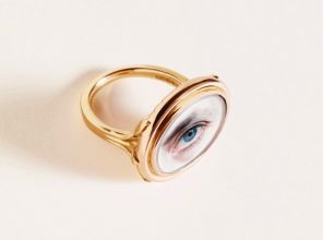 Eye Portrait (David), 2013 Eye miniature by Bettina von Zwehl, jewellery design by Laura Lee.