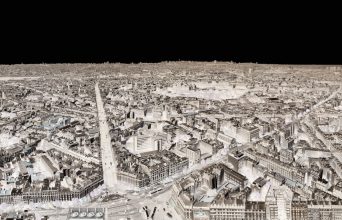 Paris Montparnasse I, Within Series, 2013, 189 x 120 cm. Digital negative contact print © André Lichtenberg