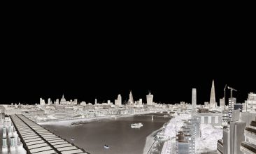 London Blackfriars I, Within Series, 2013, 249 x 150 cm. Digital negative contact print © André Lichtenberg
