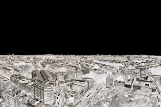 London Victoria I, Within Series, 2013, 226 x 140 cm. Digital negative contact print © André Lichtenberg