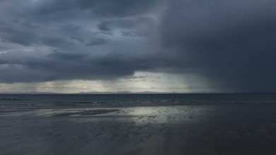 The Wandering Dunes – Culbin Sands, 2014 – (Still) Four channel video installation with sound © Chrystel Lebas