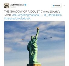 DAVID BIRKIN, Severe Clear: The Shadow of a Doubt, 2014. (ACLU tweet)