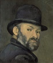 Self Portrait in a Bowler Hat by Paul Cézanne, c.1885-6 © Private Collection