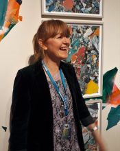 Jo Dennis with some of her set of 12 Ladywell Treasures, 2018 