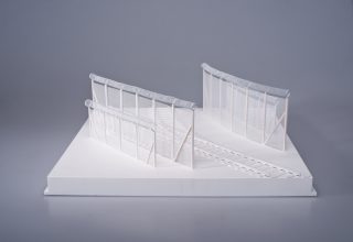 Łukasz  Skąpski,  Model  of  a  reinforced  border between Hungary and Serbia. From  the  series  The  Clinch:  New  Architecture  of  European  Borders,  2016/2017  ©  Łukasz  Skąpski