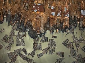 Edward Burtynsky: Saw Mills #1, Lagos, Nigeria, 2016. 