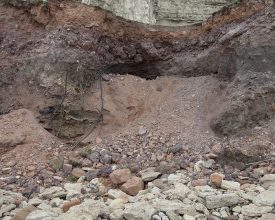 Colliery and industrial waste excavated for copper wire. 09.15am, 8 June 2016, 13°C © Roger Coulam