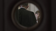 Carey Young, Still from 'Palais de Justice , 2017. Single-channel HD video (from 4K); 16:9, color, quadraphonic sound; 17 mins 58 secs. © Carey Young. Courtesy Paula Cooper Gallery, New York