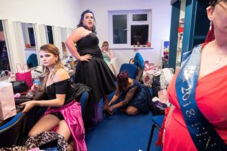 “Undoing years of feminism!” Donna teases at Miss Mystic. © Gemma Taylor
