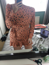 Animal Print Wrap Dress Short (2020) © Moira Lovell