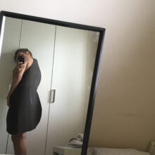 Black Zip Back Dress (2019) © Moira Lovell