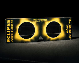 Eclipse over Europe solar viewer, from Anatomy of a Northern Astronomer, 2019 © Helen McGhie