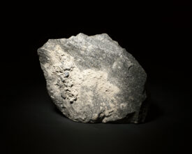Meteorite-shaped rock found in Kielder Forest, 2017., from Anatomy of a Northern Astronomer, 2019 © Helen McGhie