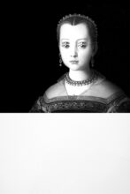 The next era (Bronzino, Maria de Medici) 2019, digital painting, print on plexiglas, 120x80x2 cm. © Mariella Bettineschi