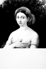 The next era (Raffaello, Fornarina) 2010, digital painting, print on plexiglas, 120x80x2 cm © Mariella Bettineschi