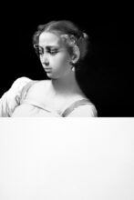 The next era (Caravaggio, Giuditta) 2015, digital painting, print on plexiglas, 120x80x2 cm. © Mariella Bettineschi