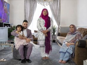 Zoya Ali 8, Husnain Ali 35, Safina Ali 56, Ghulam Kubra Hussain 87, 2022. By Julian Germain.