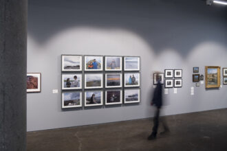 Installation view John Kippin & Nicola Neate: IN this DAY and AGE from Island: Island Life since 1945, 2022, NGCA Main Gallery. Courtesy of NGCA and the Artists.