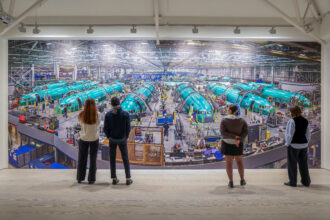 Installation view, BURTYNSKY: EXTRACTION / ABSTRACTION © Matt Chung, 2024 Image courtesy of the Saatchi Gallery, London
