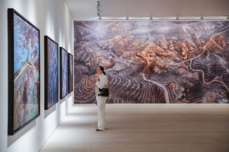 Installation view, BURTYNSKY: EXTRACTION / ABSTRACTION © Matt Chung, 2024 Image courtesy of the Saatchi Gallery, London