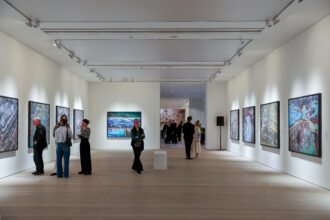 Installation view, BURTYNSKY: EXTRACTION / ABSTRACTION © Matt Chung, 2024 Image courtesy of the Saatchi Gallery, London