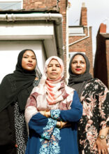 Nasima Begum, Shireen Sobhani and Safina Islam Ananna Manchester Bangladeshi Womens Org, 2022 © Roxana Allison