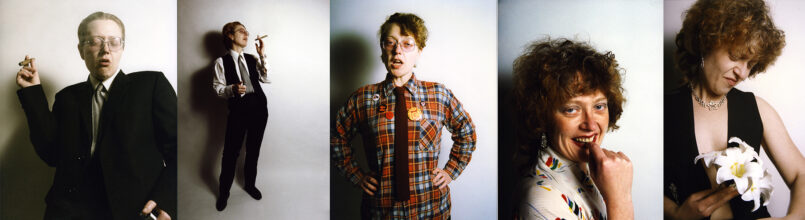 ‘Transforming the suit: what does a lesbian look like?’ (main image from 5 panels) Rosy Martin in collaboration with Jo Spence 1986