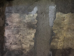 Hadamar: Basement corpse drag marks and footprint of T4 staff embedded in floor © Richard Wood