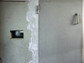 Bernburg: Gas chamber door and inspection window © Richard Wood