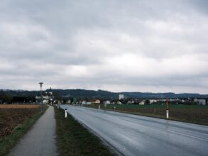 Schloss Hartheim: Landscape of town with Hartheim Castle at centre © Richard Wood