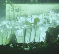 Michele Sibiloni, detail from moving image installation 'Nsenene', Chiostro di San Pietro