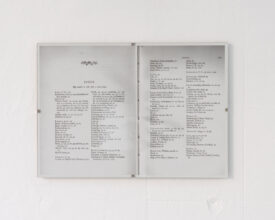 Joshua Phillips, Untitled (Index), laser print in clip frame, 2024